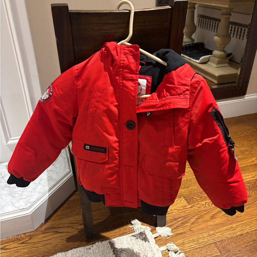 Canada Goose Kids Bright Red Puffer Coat